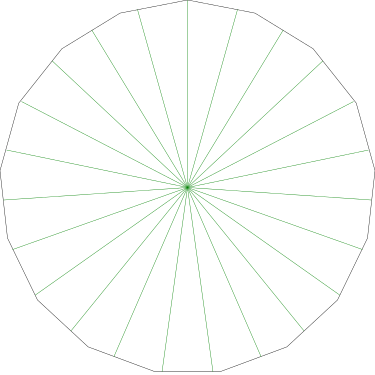 A 17-gon divided into 23 equal pieces, as described in the
previous paragraph