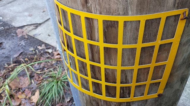 A very similar-looking grid on a different pole