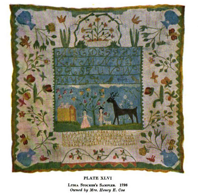 Lydia
Stocker’s sampler 1798