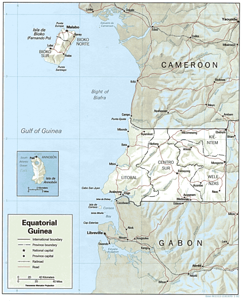 Map of Equatorial Guinea demonstrating the previous
paragraph