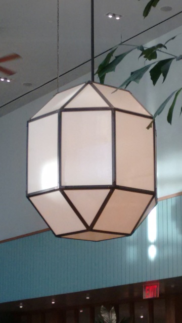 a polyhedral ceiling lamp with 26 faces